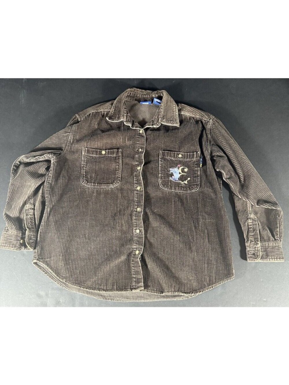 VTG 90s Winnie the Pooh Disney Corduroy Shirt/Shacket Embroidered Eeyore Wmns L